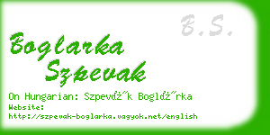 boglarka szpevak business card
